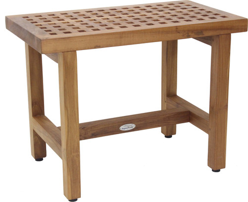 Patented 24" Grate Lotus Teak Shower Bench